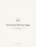 First 30 Days With Your Puppy