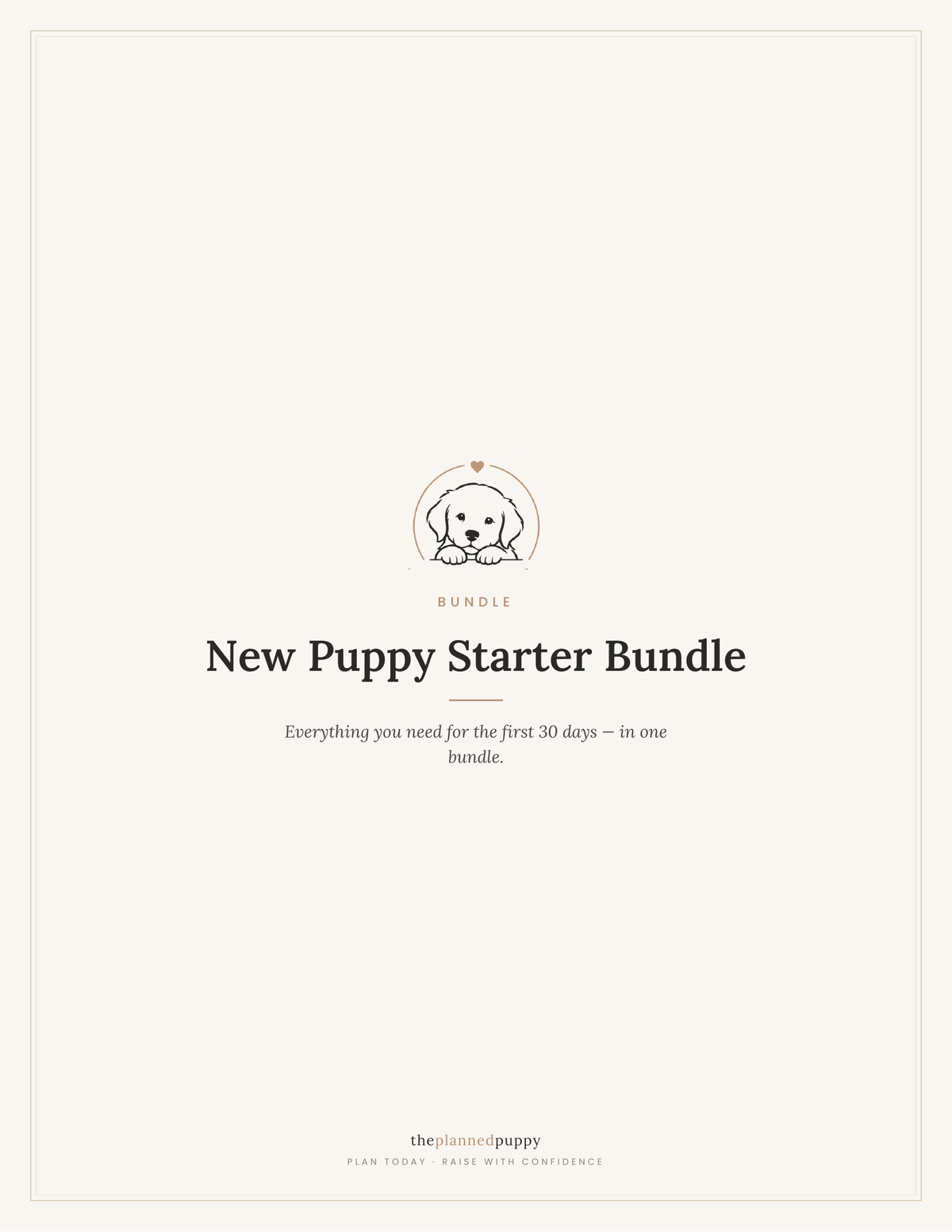 New Puppy Starter Bundle